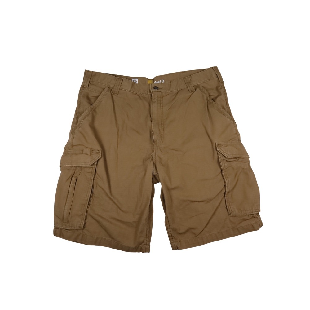 Carhartt Mens Relaxed Fit Ripstop Cargo Shorts Brown Khaki Size 36 Excellent